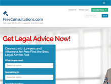 Tablet Screenshot of freeconsultations.com
